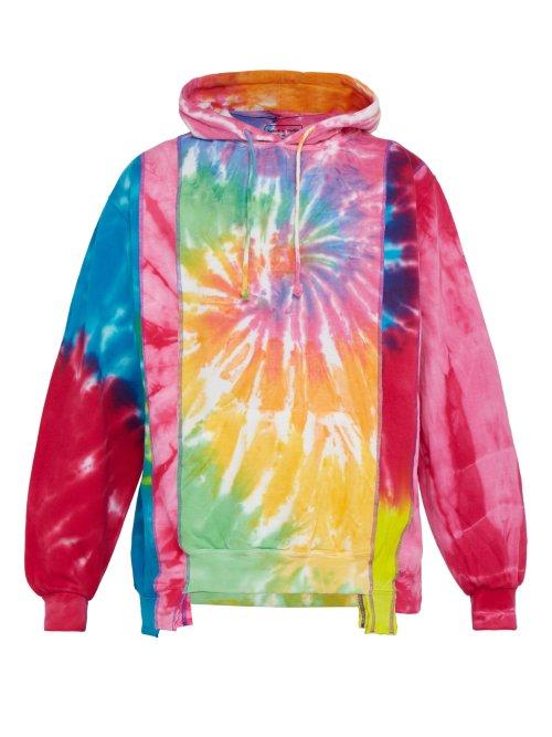 Matchesfashion.com Needles - Psychedelic Panel Cotton Jersey Hooded Sweatshirt - Mens - Multi