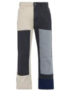 Matchesfashion.com Marni - Panelled Mid Rise Straight Leg Jeans - Mens - Multi