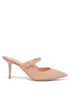 Matchesfashion.com Rupert Sanderson - Tosca Leather Backless Mules - Womens - Nude