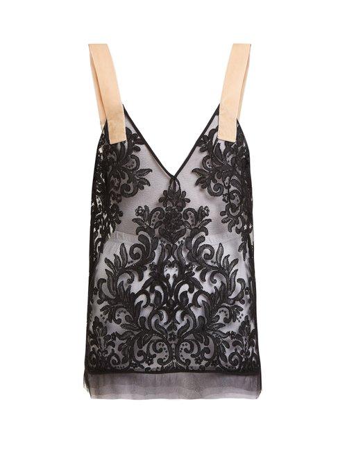 Matchesfashion.com No. 21 - Sheer Lace Top - Womens - Black