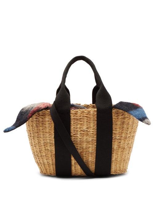 Matchesfashion.com Muu - Caba Mini Straw Bag - Womens - Black Multi
