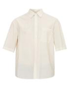 Lemaire - Short-sleeved Cotton-poplin Shirt - Mens - Cream