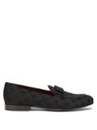 Matchesfashion.com Dolce & Gabbana - Bow Tie Diamond Brocade Loafers - Mens - Black