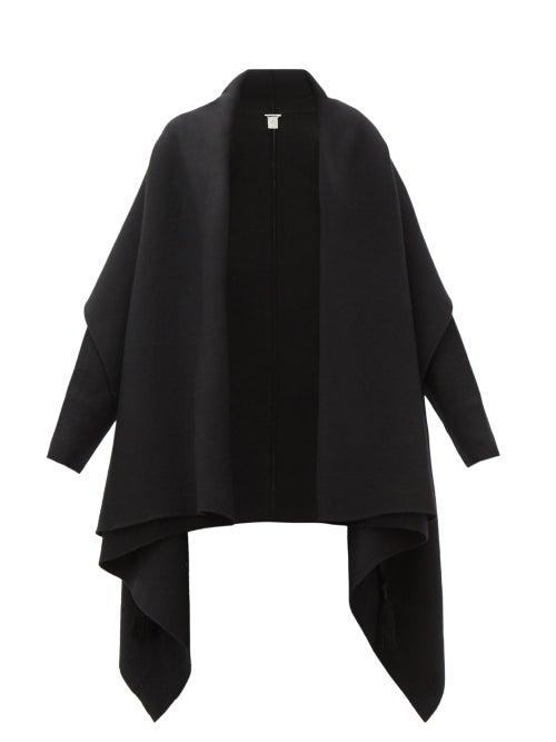 Matchesfashion.com The Row - Asu Tasselled Cashmere And Wool Cape - Womens - Black