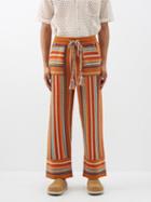 Alanui - Follow Your Nature Baja Wool Trousers - Mens - Orange Multi