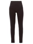 Matchesfashion.com Prism - Nurturing Mesh Stripe Technical Leggings - Womens - Black