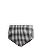 Matchesfashion.com Mara Hoffman - Lydia High Waisted Bikini Briefs - Womens - Black White