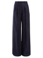 Matchesfashion.com Gabriela Hearst - Diego Twill Trousers - Womens - Navy