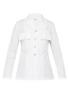 Matchesfashion.com Maison Margiela - Quilted Panelled Cotton Shirt - Mens - White