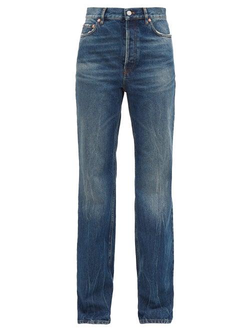 Matchesfashion.com Balenciaga - Faded Straight Leg Jeans - Womens - Denim