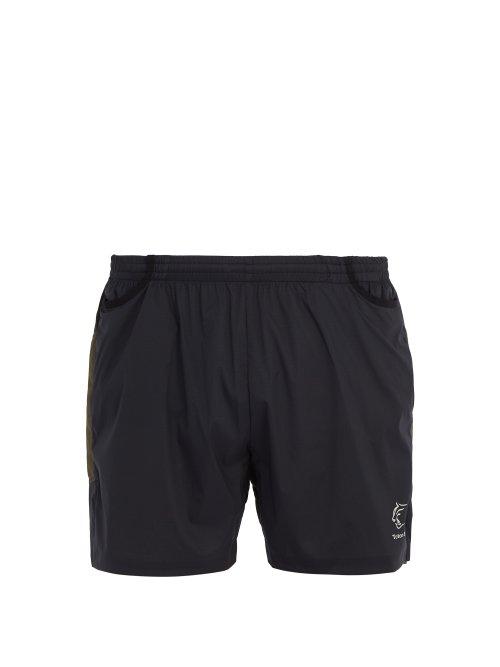 Matchesfashion.com Teton Bros - Hybrid Contrast Panel Performance Shorts - Mens - Black