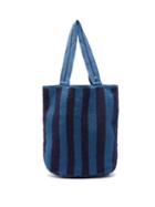 Matchesfashion.com Guanabana - Liam Stripe Woven Tote Bag - Mens - Blue Navy