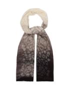 Matchesfashion.com Alexander Mcqueen - Skull Print Silk Blend Ombr Scarf - Womens - Ivory