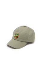 Matchesfashion.com Maison Kitsun - Neon Fox Head Logo-patch Cotton-blend Cap - Mens - Khaki