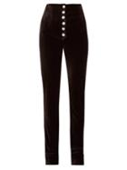 Matchesfashion.com Cheval Pampa - Palo High Rise Velvet Trousers - Womens - Black