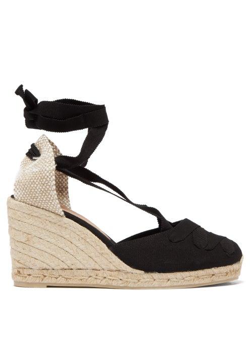 Matchesfashion.com Castaer - Cucu 80 Canvas & Jute Espadrilles - Womens - Black