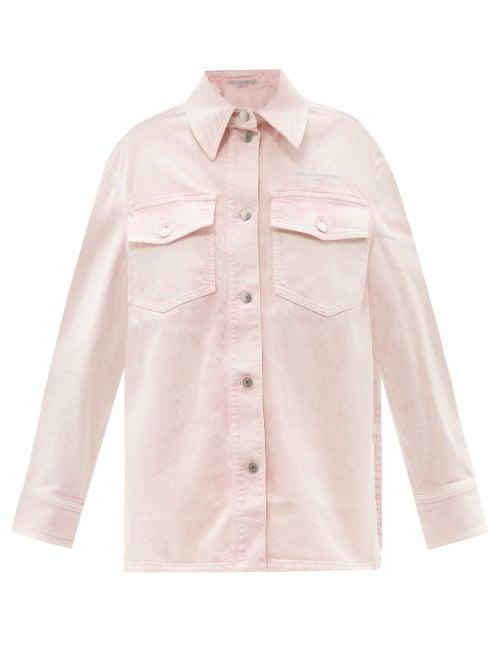 Stella Mccartney - Patch-pocket Denim Jacket - Womens - Light Pink
