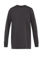 Matchesfashion.com Rick Owens - Long Line Cotton Sweatshirt - Mens - Grey