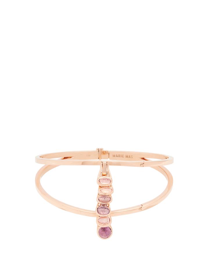 Marie Mas Amethyst, Topaz & Pink-gold Bangle