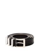Matchesfashion.com Balmain - Triple Loop Leather Belt - Mens - Black