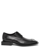 Matchesfashion.com Balenciaga - Bb-plaque Oversized-midsole Leather Derby Shoes - Mens - Black