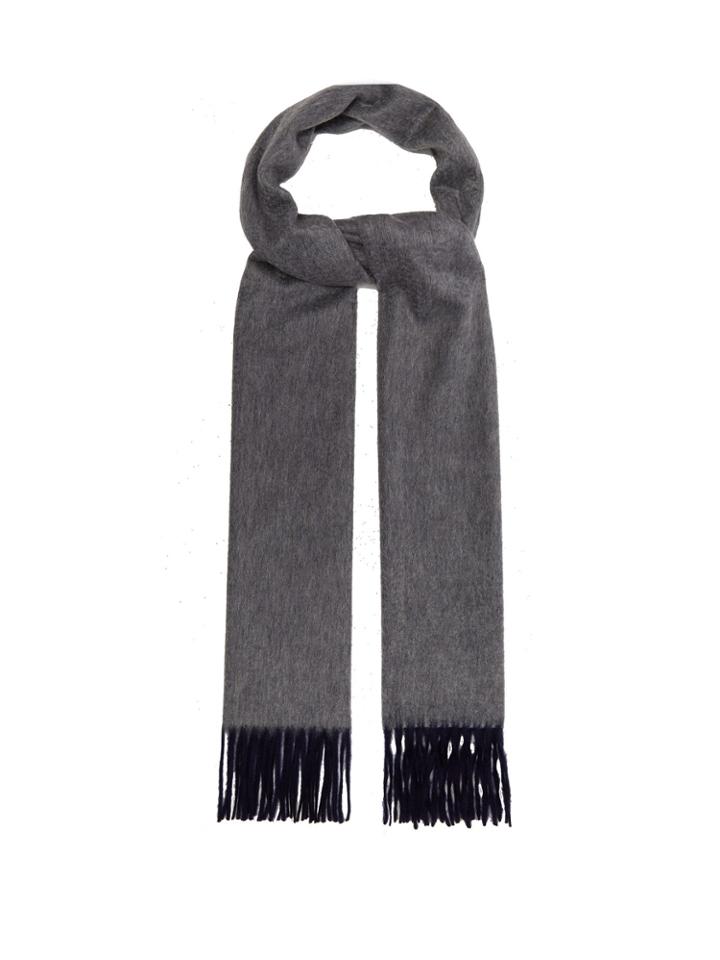 Begg & Co. Aaran Two-tone Fringed Cashmere Scarf