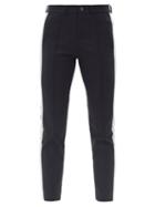 Matchesfashion.com Bogner - Eddi Side-stripe Cotton-blend Slim-leg Trousers - Womens - Navy