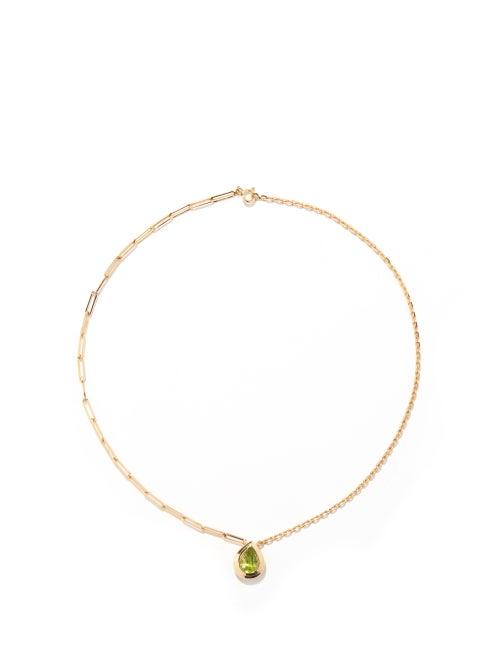 Yvonne Lon - Peridot & 18kt Gold Necklace - Womens - Green