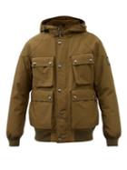 Belstaff - Hooded Patch-pocket Down Jacket - Mens - Olive Green