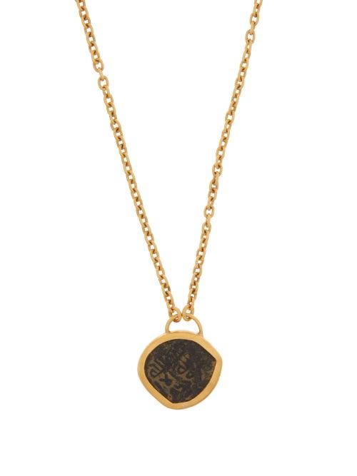 Matchesfashion.com Eli Halili - Ancient Coin & 22kt Gold Necklace - Womens - Gold