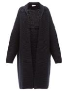 Matchesfashion.com Raey - Oversized Chunky-knit Cashmere Cardigan - Womens - Navy