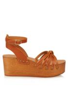 Isabel Marant Zia Wooden Flatform Sandals