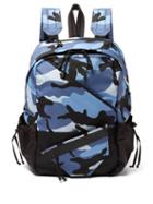 Matchesfashion.com Valentino - Camouflage Backpack - Mens - Blue Multi