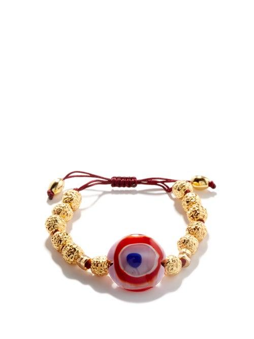 Ladies Jewellery Tohum - Evil Eye 24kt Gold-plated Bracelet - Womens - Pink Gold