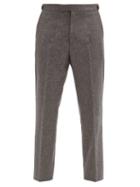 Matchesfashion.com Gucci - Mushroom-embroidered Wool Trousers - Mens - Grey