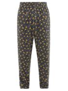 Matchesfashion.com Martine Rose - Logo-patch Floral Fleece Track Pants - Mens - Blue