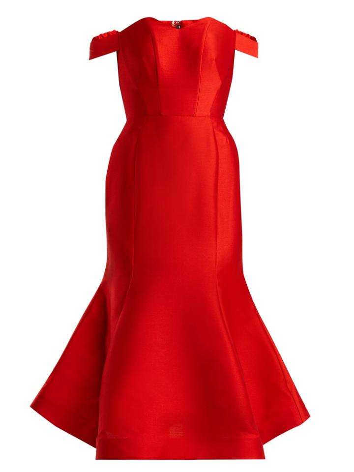 Vika Gazinskaya Sweetheart Neckline Silk Dress
