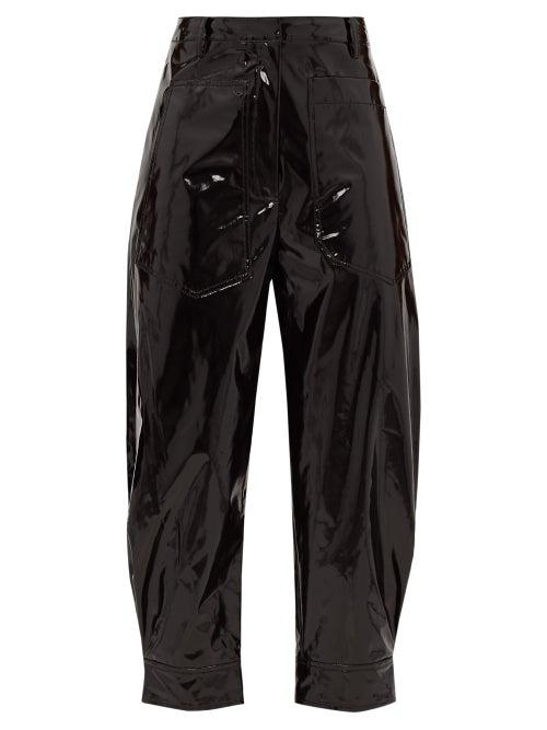 Matchesfashion.com Tibi - Patent Trousers - Womens - Black