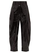 Matchesfashion.com Tibi - Patent Trousers - Womens - Black