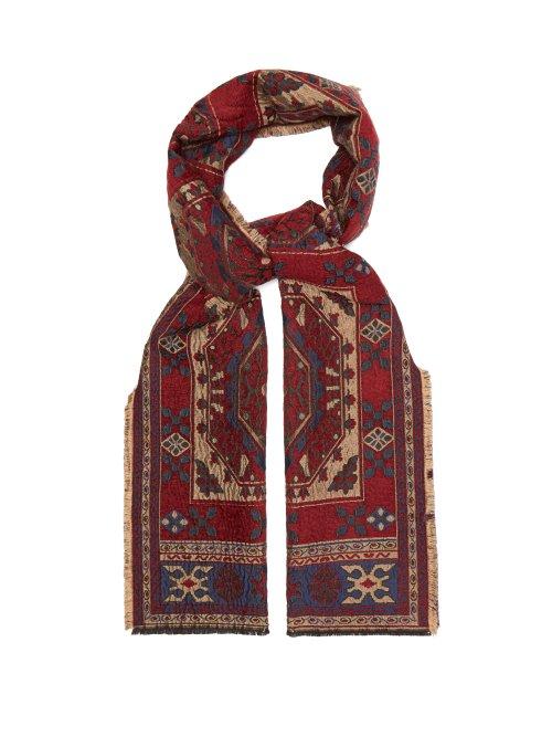 Matchesfashion.com Etro - Wool Blend Jacquard Scarf - Mens - Blue Multi