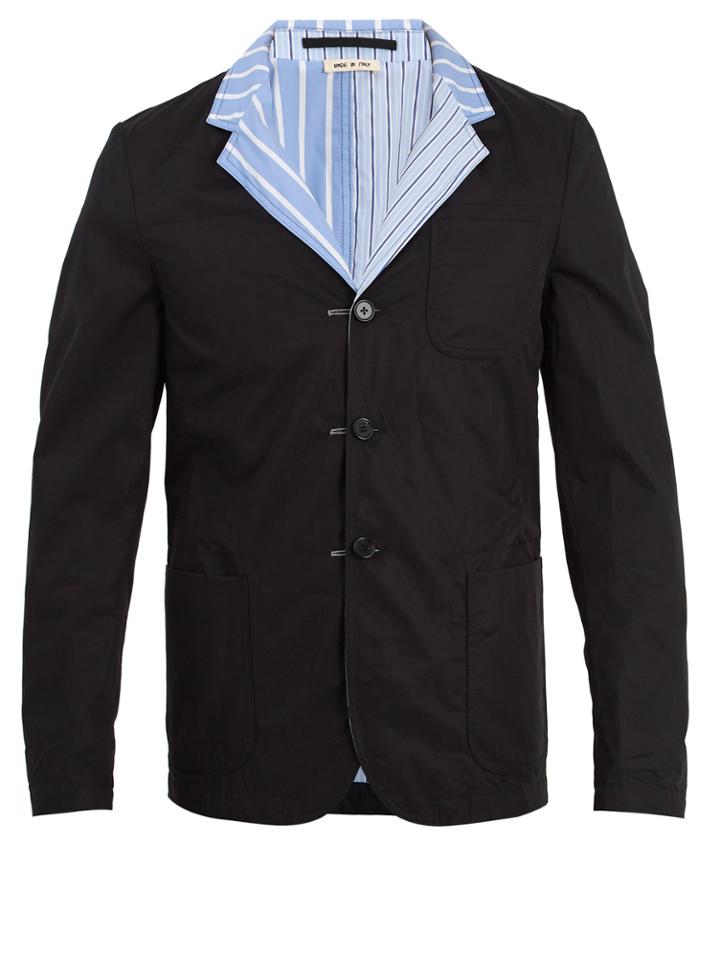 Marni Reversible Striped Cotton Blazer