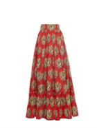 Dolce & Gabbana Sacred Heart Ruffle-hem Cotton Skirt