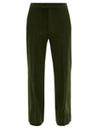 Matchesfashion.com Gucci - Cotton-corduroy Wide-leg Trousers - Mens - Green