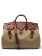 Ralph Lauren Purple Label - Canvas And Leather Holdall - Mens - Tan