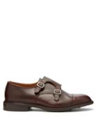 Matchesfashion.com Tricker's - Rufus Monk Strap Leather Shoes - Mens - Brown