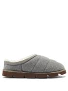 Brunello Cucinelli - Monili-embellished Quilted-cashmere Slippers - Womens - Grey