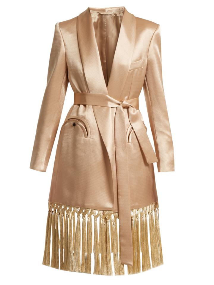 Blazé Milano Orianda Tasseled-hem Coat