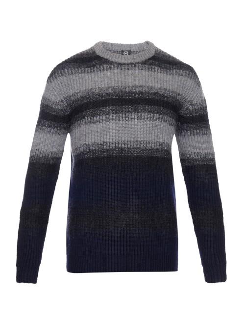 Mcq Alexander Mcqueen Ombr Stripe Wool Sweater