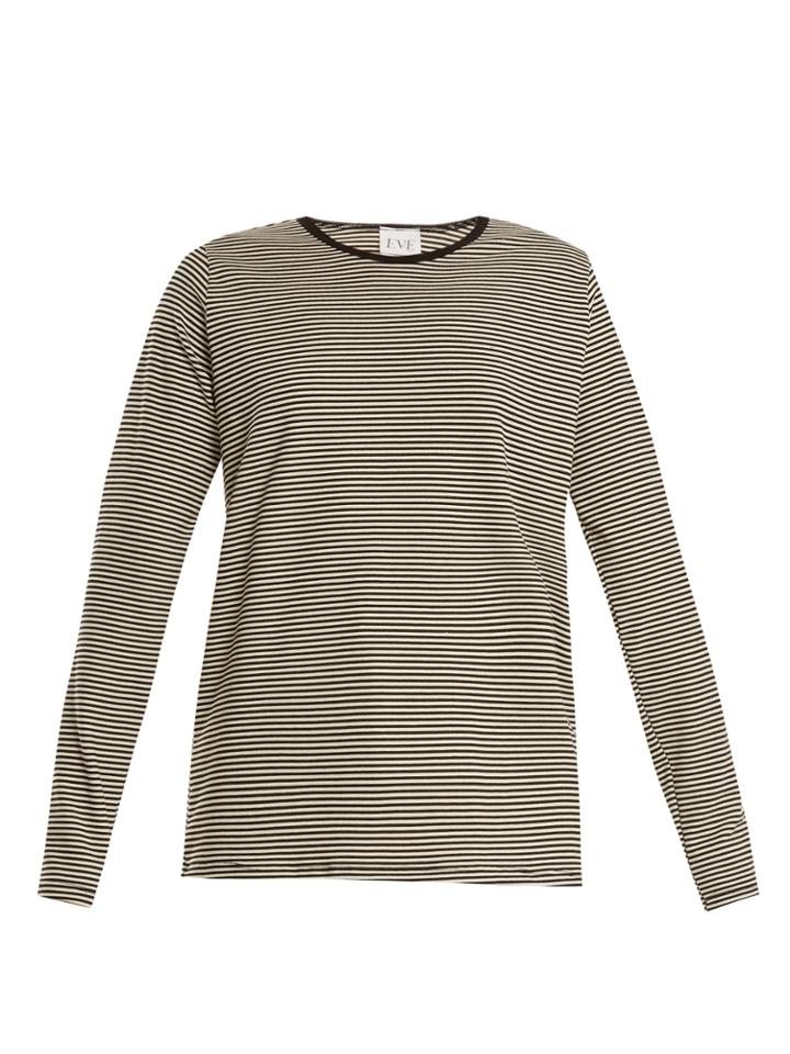 Eve Denim Alexa Striped-jersey T-shirt