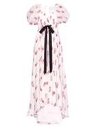 Matchesfashion.com Erdem - Clarimond Floral-embroidered Voile Gown - Womens - White Multi